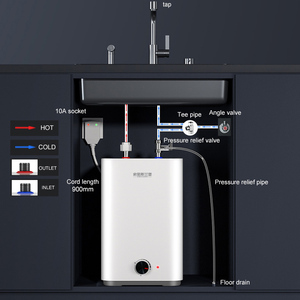 Calentador de Agua Eléctrico de Almacenamiento de 8L, Montado en Pared, con Tanque Esmaltado, Termostático, Calentamiento Rápido, para Uso Doméstico y Comercial, Certificado CE - Product Image 6