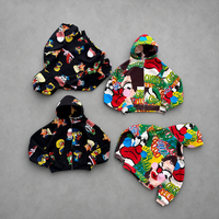 Sweat à capuche zippé surdimensionné pour homme, 100 % coton, écologique, anti-plis, avec imprimé graffiti abstrait coloré, fabriqué sur mesure