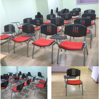 Chaise de conférence de formation de bureau de classe scolaire en plastique durable moderne GUANGWEI avec table