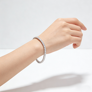 สร้อยข้อมือเพชร VS Lab Grown Diamond แบบสี่ง่าม ทองคำแท้ 10K ของ UJ Creations Custom สำหรับผู้ชายและผู้หญิง - Product Image 4
