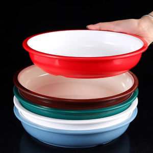 Fabricant d'assiettes profondes en plastique mélaminé Bol à <span class=keywords><strong>poke</strong></span> rond <span class=keywords><strong>Assiette</strong></span> à riz pour dîner - Product Image 1