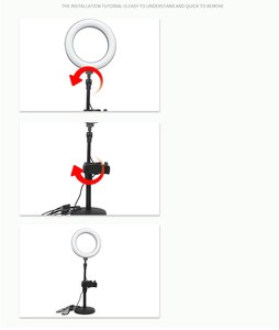 Nouvelle lumière de remplissage à Position unique <span class=keywords><strong>LED</strong></span> trois tons lumière <span class=keywords><strong>anneau</strong></span> vivant <span class=keywords><strong>support</strong></span> de lumière de remplissage <span class=keywords><strong>support</strong></span> de Selfie multifonction de bureau <span class=keywords><strong>support</strong></span> de téléphone - Product Image 4