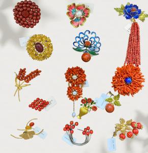 Collection de Broches de Luxe Légères Vefiery en Gros, Broche Perle Marguerite Feuille de Vajra en Fil Magique Brodé à la Main Plume de Paon - Product Image 3