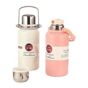 Tazas Termo de Acero Inoxidable 316 con Tapa y Asa, Ecológicas, con Pajita Abatible, Ideales para Viajes al Aire Libre, Venta Caliente - Product Image 4