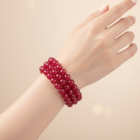 Vente directe usine – Perles de corindon rouge de laboratoire facettées, taillées à froid, semi-finies, accessoires de bijoux DIY, origine inconnue