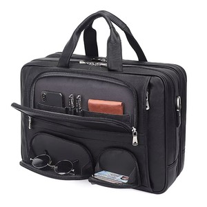 Sac d'affaires rétro en cuir véritable pour hommes, sac à main de grande capacité, porte-documents pour ordinateur, étanche et pratique B0386 - Product Image 1