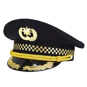 Chapéu da festa personalizada capitão chapéu uniforme chapéu capitão caps piloto de airline