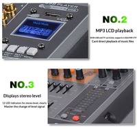 Console de mixage DJ professionnelle 16 canaux sans alimentation pour scènes, églises et systèmes de sonorisation de mariage - Audio intégré MOCO