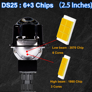 เลนส์โปรเจคเตอร์แบบ Bi-led ขนาด 2.5 นิ้ว ยี่ห้อ YHKOMS สำหรับรถยนต์ ความสว่างสูงพิเศษ 65W ไฟสูง 55W ไฟต่ำ 10000LM 6000K สำหรับไฟ<span class=keywords><strong>หน้า</strong></span> - Product Image 3