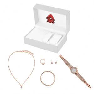 Conjunto de Reloj y Joyería de Lujo 2025 para Mujer, con Collar y Pulsera, en Caja de Regalo - Product Image 3