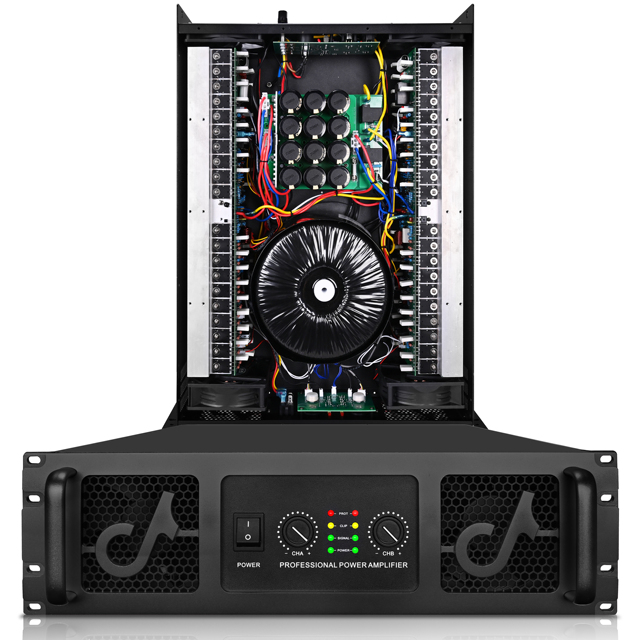 Hot Sale 3U 2*1500W 8 Professional Power Amplifier 2 Channel Class H Subwoofer High Power 1 Year Warranty