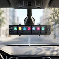 Espejo Retrovisor con Pantalla de 12 Pulgadas, Triple Lente, 4G, Android 13, D98, 4+64GB, GPS, Navegación, Cámara de Reversa, Carplay, Proyección de Pantalla y Dashcam