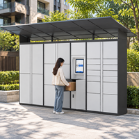 Armoire de livraison intelligente extérieure étanche, casier à colis avec écran tactile 10,1 et 21,5 pouces pour services de messagerie et appartements