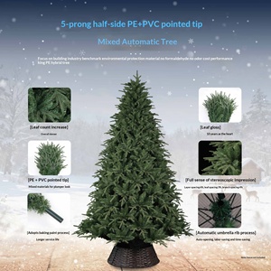 Hot Sale Dense Automatic Christmas <b>Tree</b> PE Mixed PVC Material Pointed Top Auto Expand <b>Tree</b> For Holiday Decoration - Product Image 3