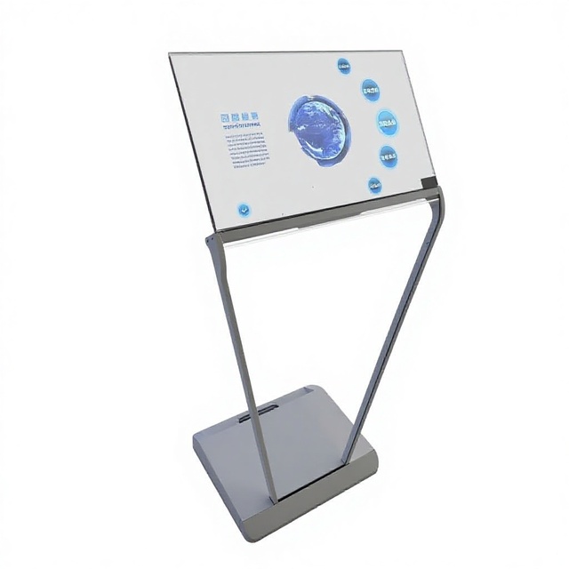 30 Inch Floor Standing OLED Curved Form Transparent Touch Screen Digital Display Smart Advertising Player Shopping Mall