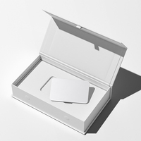 Boîte Cadeau Rigide en Carton Blanc avec Logo Personnalisé, Fermeture Magnétique et Carte Cadeau