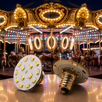 Ampoule LED E14 E12 E17 12V 24V 48V 60V 120V 2W 18-SMD, disque plat, pour machine de divertissement, indicateur de jeu de slot, énergie solaire