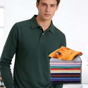 <span class=keywords><strong>Polo</strong></span> a Maniche Lunghe da <span class=keywords><strong>Uomo</strong></span> di Alta Qualità con Colletto, Logo e Motivo Personalizzati, in Puro Cotone Traspirante, <span class=keywords><strong>Polo</strong></span> da Golf da <span class=keywords><strong>Uomo</strong></span> con Risvolto - Product Image 1