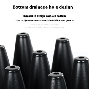 Plateau de pépinière en plastique en gros avec conception de <span class=keywords><strong>pied</strong></span> haut 21/24/32/50/72 trous en PET <span class=keywords><strong>pour</strong></span> le soin des fraises - Product Image 4