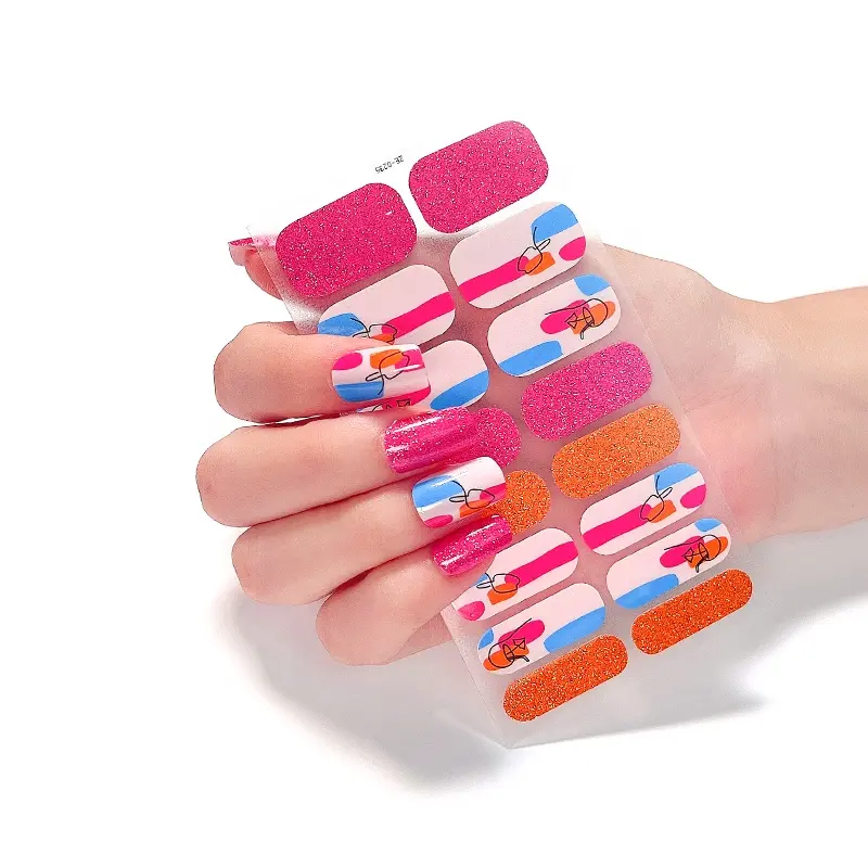 Beautysticker factory EM/ODM simpatici disegni per nail art adesivi adesivi per unghie impacchi per unghie personalizzati di marca
