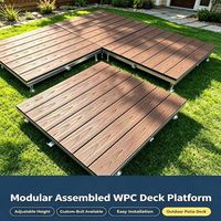 Système de terrasse modulaire Aludeck en composite bois-plastique - Hauteur réglable, installation par emboîtement, antidérapant pour parc