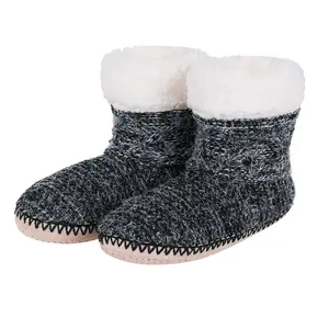 2024 Women Winter Floor Shoes Indoor Home <strong>Slippers</strong> <strong>Knitted</strong> Anti Skid Non-Slip Soft Warm <strong>Boots</strong> - Product Image 3