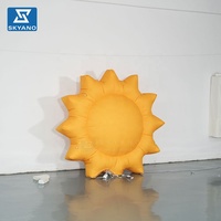 Modèle de soleil gonflable de dessin animé pour la décoration d'événements en centre commercial