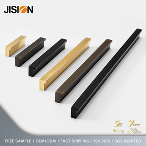 Tirador <span class=keywords><strong>de</strong></span> perfil <span class=keywords><strong>de</strong></span> <span class=keywords><strong>aluminio</strong></span> extruido en T, negro mate y dorado, <span class=keywords><strong>para</strong></span> gabinetes <span class=keywords><strong>de</strong></span> cocina, armarios, <span class=keywords><strong>cajones</strong></span> y puertas, longitud personalizada, OEM - Product Image 2