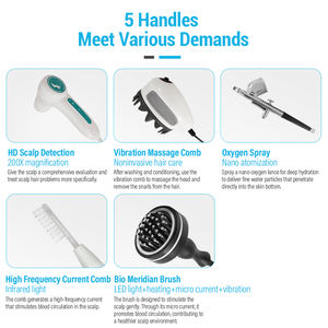 5 in 1 두피 분석기 피부 탐지기가있는 헤어 마사지 기계 치료 기계 - Product Image 4