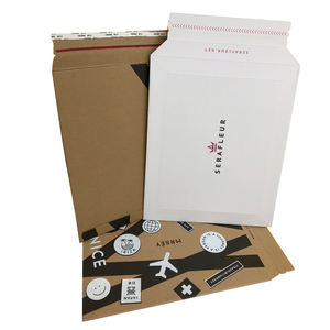 Sac de livraison de sous-vêtements <span class=keywords><strong>A4</strong></span> Non pliables, enveloppes de courrier rigides, personnalisés en carton, avec fenêtre - Product Image 4