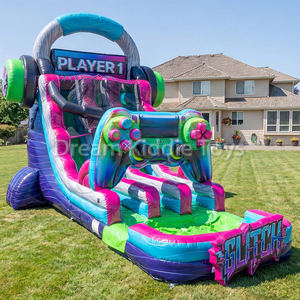 Château Gonflable Commercial Combo Gamer avec Toboggan et Contrôleur de Jeu, Utilisation Humide et Sèche, pour Fêtes et Événements - Product Image 4
