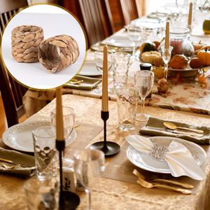 Anneaux de serviette de table rustiques faits à la main pour la décoration de table de Noël, de <span class=keywords><strong>mariage</strong></span> et de dîner - Product Image 6