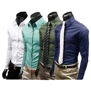 Men's Button T-shirts Office T Shirts Leisure Formal Business Shirt Multi Color Cheap Long Sleeve Shirts