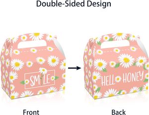 Cajas de Regalo de Cartón Blanco con Diseño de Crisantemo en Flor de <span class=keywords><strong>Miel</strong></span>, 12 Piezas, Diseño de Doble Cara, Cajas de Regalo para Fiestas - Product Image 3