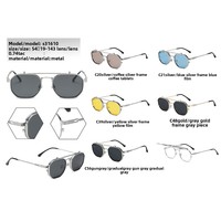 S31610 Nouveauté usine Lunettes de soleil unisexe en métal à monture intégrale, style rétro punk, petite monture, avec verres polarisés UV400 et compatibles avec les verres de prescription