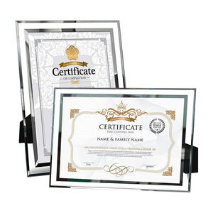 Cadre pour diplôme et certificat A4, cadre photo mural en verre cristal pour récompenses - Product Image 1