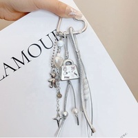 Nouveau porte-clés pendentif décoratif portable en métal tressé à la main pour sac, accessoires de mode