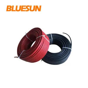Bluesun Offre Spéciale 4mm 6mm câble solaire 6mm 8mm câble de panneau solaire câble pv noir et rouge pour système solaire