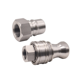 ข้อต่อเร็วสแตนเลส KZF 304 เกลียวใน 1/2 นิ้ว สำหรับสายไฮดรอลิก ตัวผู้และตัวเมีย สำหรับอุปกรณ์ - Product Image 1