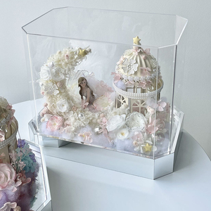 Caja de Regalo para el Día de San Valentín, Estilo Castillo de Luz de Luna, Rosa Preservada <span class=keywords><strong>en</strong></span> Caja de Regalo, Corazón Eterno - Product Image 5
