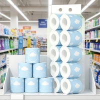 Papier toilette en rouleau OEM en gros, pas cher, gaufré, super doux, en pâte de bois vierge, pour toilettes publiques