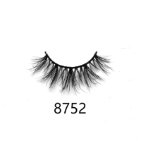 Cils en vison 3D russes volume D Curl, cils en bande complète effet wispy, vente en gros OEM, marque privée, boîte personnalisée, fournisseur chinois