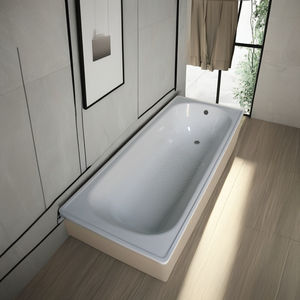 Vente en gros pas cher XG1600B1F <span class=keywords><strong>Baignoire</strong></span> carrée en <span class=keywords><strong>acier</strong></span> style émaillé blanc émaillé populaire pour une utilisation en intérieur dans les appartements - Product Image 3