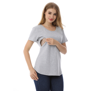 T-shirts minimalistes respirants <span class=keywords><strong>en</strong></span> jersey de coton tricoté pour femmes, qualité supérieure ODMPremium, col rond, manches courtes, 180g, tailles XS-5XL, grandes tailles - Product Image 1
