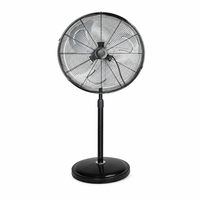 Ventilateur sur pied en métal JH-PF118-18 pouces, 80W, puissant, électrique, 3 pales en aluminium, pour la maison et l'industrie