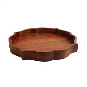 Customized Handmade Eco-Friendly Elegant Wooden Multi-Function Serving <b>Tray</b> Household Grade Dishwasher Microwave Safe Decorative - Product Image 4
