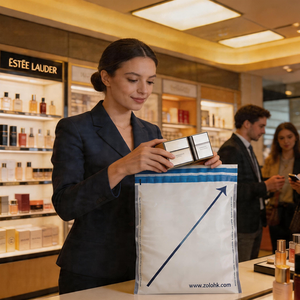 Bolsa Transparente de PE para Artículos Libres de Impuestos, Bolsa de Seguridad a Prueba de Manipulación con Impresión Multilingüe y Asa Troquelada para Aeropuerto - Product Image 2