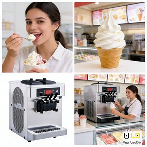 Machine à glace molle LD, usage commercial, directement de l'usine, 2300W 220V/110V, <span class=keywords><strong>bouton</strong></span> d'arrêt d'urgence optimisé - Product Image 5