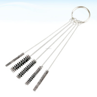 Ensemble de brosses de nettoyage écologiques en acier inoxydable 304 et nylon pour embouts de machine à tatouer portative, embouts de pistolet aérographe et embouts de pulvérisation