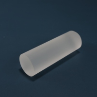 Abat-jour cylindrique en verre optique sablé et dépoli, usiné avec précision, petit couvercle de lampe en verre percé, taille personnalisée